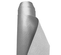 A-Express Strutturato Tessuto Ecopelle Materiale Granulato Morbida Finta pelle Vinile Materiale - Argento 1 Metro (100cm x 140cm)