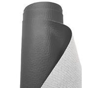 A-Express Strutturato Tessuto Ecopelle Materiale Granulato Morbida Finta pelle Vinile Materiale - Grigio scuro 1 Metro (100cm x 140cm)