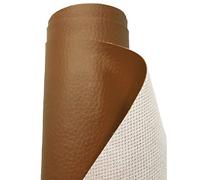 A-Express Strutturato Tessuto Ecopelle Materiale Granulato Morbida Finta pelle Vinile Materiale - Marrone chiaro 1 Metro (100cm x 140cm)