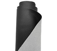 A-Express Strutturato Tessuto Ecopelle Materiale Granulato Morbida Finta pelle Vinile Materiale - Nero 1 Metro (100cm x 140cm)