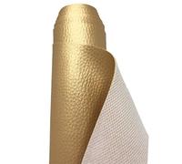 A-Express Strutturato Tessuto Ecopelle Materiale Granulato Morbida Finta pelle Vinile Materiale - Oro 5 Metri (500cm x 140cm)