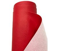 A-Express Strutturato Tessuto Ecopelle Materiale Granulato Morbida Finta pelle Vinile Materiale - Rosso Mezzo Metro (50cm x 140cm)