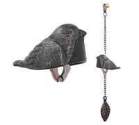 A.F.N.A.L Scacciapensieri giapponese in ghisa, ornamento per esterni, per giardino, patio e balcone, decorazione a vento in metallo, regalo di benedizione, con uccellini e foglie