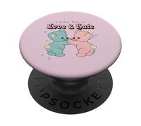 A Fairy Tale Of Love & Hate (Grafica Divertente Orso Carino) PopSockets PopGrip Adesivo