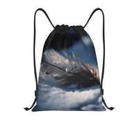 A Feather On The Snow Borsa con Cordoncino Sacca da Palestra Unisex Moda Borsa Palestra per Nuoto Donna All'Aperto 36X42Cm