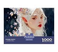 A Female Elf with White Hair 1000 Pcs Cartone Robusto Puzzle Enchanted Elven Maiden Sfida Unica Gioco Per Famiglie Puzzle Per Adulti E Bambini 70x50cm/1000pcs