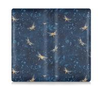 A Few Lovely Fireflies Flew in Dark Blue Sky Premium Leather Car Registration and Insurance Holder Auto Truck Comparment Accessori Custodia per carte, documenti essenziali, patente di guida, Alcune