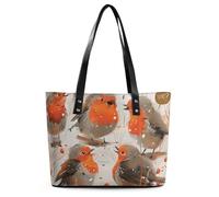 A Flock of Cheerful Birds Borsa a tracolla da donna in pelle morbida borsa a tracolla media spaziosa borsa alla moda tote top handle Satchel, stile, 29 x 34 x 14 cm