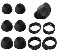 A-Focus Wingtip - Kit di cuscinetti auricolari per Galaxy Buds FE, in silicone, antiscivolo, con gancio, accessori per ali in gel, compatibili con Samsung Galaxy Buds FE nero, 5 paia
