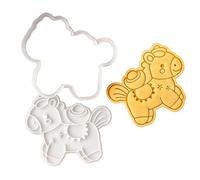 A Forma Di Cavallo, Materiale Antiaderente, 9,4x8x1,4 Cm, Stampo Per Biscotti Stampato In 3D, Tagliapasta, Simpatico Design Stampato In 3D, Per, Pasticcini, Torte E Fondente A C