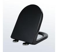 A forma di colore colorato sedile del bagno morbido vicino, con cerniera regolabile a rilascio rapido top fisso sedile del bagno fisso per bagno coperchio d sagomato, nero