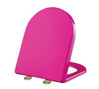 A forma di colore colorato sedile del bagno morbido vicino, con cerniera regolabile Rilascio rapido Top sul gabinetto fisso Coperchio del bagno per bagno a forma di wail, viola