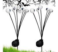 a forma di con occhi spaventosi, da giardino, a bulbo oculare per esterni, a solare, decorazioni di Halloween, lucciole ondeggianti, delle fate, per