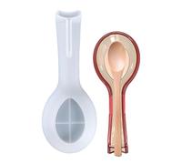 a forma di cucchiaio per candele, vassoio per utensili da cucina 3D, stampo in silicone per candele, sapone, resina epossidica, per decorazioni domestiche, ciondoli, progetti artistici