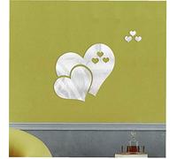 A forma di cuore Adesivo acrilico Wall Sticker 3D Specchio della decalcomania di arte della parete smontabile autoadesivo della stanza della decorazione della parete della decorazione della casa
