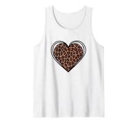 A forma di cuore - Grafica con stampa leopardata ghepardo Canotta