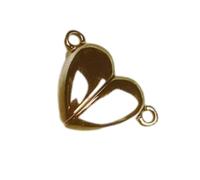 A forma di cuore in acciaio inox, chiusura magnetica per gioielli, fissaggio sicuro per collane da bracciale, chiusure magiche in acciaio inox, fai da te e riparazioni, Taglia unica, come descritto