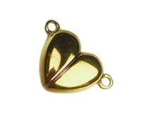 A forma di cuore in acciaio inox, chiusura magnetica per gioielli, fissaggio sicuro per collane da bracciale, chiusure magiche in acciaio inox, fai da te e riparazioni, Taglia unica, come descritto