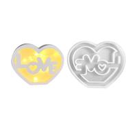 a forma di cuore, stampo per parola d'amore, per creazione di gioielli, cuore alimentare, decorativo, regalo per donna, amica, decorazione, casa, compleanno, feste
