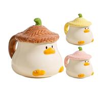 a forma di, da tè, bicchieri a forma di animale, ceramica dipinta a mano, graziosa copertura per cappello con coperchio, regalo divertente per adulti, oggetti da collezione insoliti