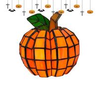 A Forma di - Decorative A Forma di Halloween Ad LED, Lucine As Formda Did Zuccfa, Lampade Fa Batteria, Statuetta Illuminata per L'autunno del Ringraziamento, da Tavolo, Camer