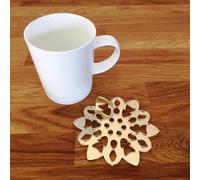 A Forma di Fiocco di Neve Sottobicchiere Set - Oro Specchio