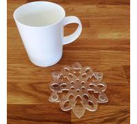 A Forma di Fiocco di Neve Sottobicchiere Set - Trasparente