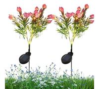 a forma di Gardenia decorative LED resistenti all'acqua | Luci solari per giardino esterno, per patio, giardino, balcone, aiuole, sentieri, prati e paesaggi