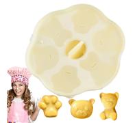 a forma di orsetto per cioccolato, in silicone, a rilascio facile, 6 cavità, simpatici a forma di orsetto, per realizzare fondente, caramelle, decorazioni per cupcake, argilla, resina