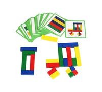 a forma di puzzle a forma di legno, modellati a forma di legno | Giocattoli colorati di puzzle di forme multiple con carte,Attività educativa prescolare, giocattoli di sviluppo per l