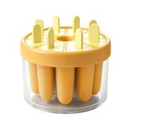 A forma di - Set di gelatiere riutilizzabili in silicone con 8 cavità, 11 x 8 cm, a forma di bastoncini, per dolcetti congelati fatti in casa, feste, Ou