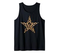 A forma di stella - Grafica con stampa leopardata ghepardo Canotta