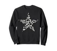 A forma di stella - Grafica con stampa leopardata ghepardo Felpa