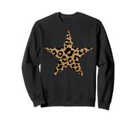 A forma di stella - Grafica con stampa leopardata ghepardo Felpa