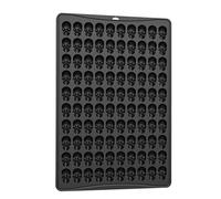 a forma di teschio, per cioccolatini, caramelle gommose, 100 in silicone per cubetti di ghiaccio di Halloween, gommose, caramelle, gelatina, cioccolato, per cani, cubetti