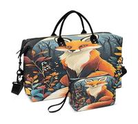 A Fox in The Forest, borsone da viaggio per palestra, yoga, borse da viaggio per uomo e donna, Una volpe nella foresta, Taglia unica, Borsone da viaggio