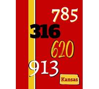 A Fun Designed Notebook/Kansas Area Codes: Hardcover (8.5 x 11-inch) 100 Lined Pages to Use for School or Meeting Notes