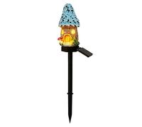 a fungo per esterni, lampada a LED in resina con accensione automatica e spegnimento automatico, decorazione da giardino per aiuole, cortile, balcone, patio, , prato, portico, blu