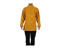 A Gavana del grembiule ad anteprima anti-fiamma Abbigliamento protettivo Atmostato for abbigliamento for saldatura Giacca in pelle(Yellow,XL)
