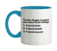 A Giocare Rugby Lega Ti Serve Tre Things - Tazza IN Ceramica - Divertente
