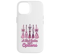 A Girl Gotta Have Options Pastel Witch Broom Kawaii Hallowee Custodia per iPhone 14