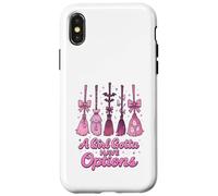 A Girl Gotta Have Options Pastel Witch Broom Kawaii Hallowee Custodia per iPhone X/XS