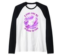 A Girl Like Me is Hard to Find - Women Kids Unicorn Mother's Maglia con Maniche Raglan