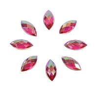 a Goccia, 500 Pezzi AB Flatback, Cristalli Artigianali a Forma Di Occhio Di Cavallo Per Anelli Di Collana Abbigliamento Decorazioni Per Abiti Da Sposa, 7x15mm(Rose Red)