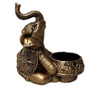 A-Gold - Scultura a forma di elefante, portacandele, piccolo portacandele, buon regalo di fortuna, oggetti di scena, simbolo