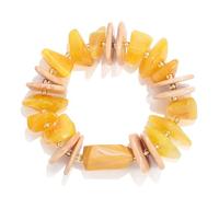 A Golden Cloud Braccialetto elastico colorato con perline grosse per donne, gioielli in acrilico e pietre irregolari, grazioso regalo alla moda, One Size, Acrilico, Non pietra preziosa