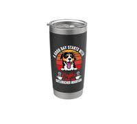 A Good Day Starts With Coffee & An Entlebucher Mountain Dog Bicchiere termico in acciaio inox doppia parete