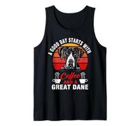 A Good Day Starts with Coffee And A Great Dane Dog Lovers Canotta
