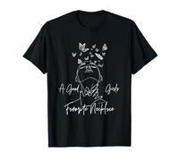 A Good Girl' S Favorite Necklace Simple-Line Art Butterflies Maglietta