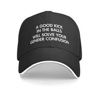 A Good Kick in The Balls Will Solve Your Gender Confusion Donna Uomo Berretto da Baseball Moda Cappellino con Visiera Classic Cappellino da Baseball per Corsa Tennis Ciclismo